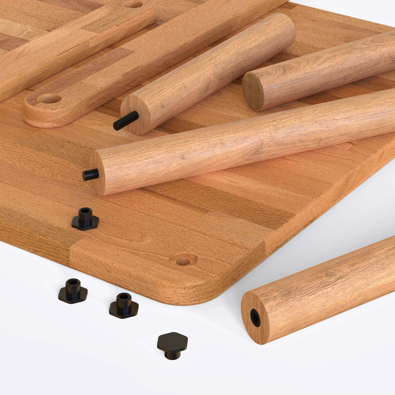 Pasific Counter Height Bar Table, Solid Beech Wood Minimalist Bar Table for Kitchen and Dining Room