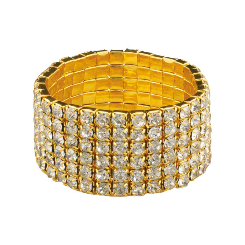 Ensemble de 4 serviettes de table Sparkles Home Ashford | Élastique bande de verre strass élégant cadeaux de décoration de table