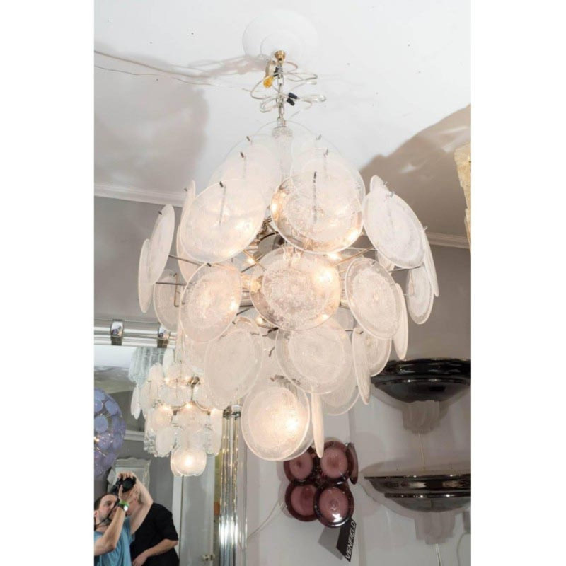 Murana 9 - Light Chandelier, Clear, Brushed Nickel, 30” Diameter x 30” Wide x 36” Height