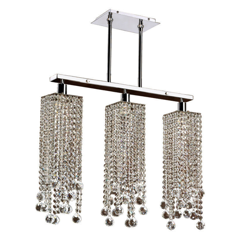 Knott 3 - Light Polished Chrome Kitchen Island Pendant