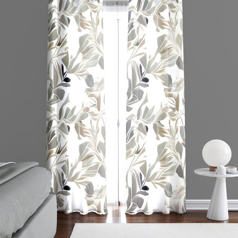 Rideau en polyester Breac, L 20 po x L 61 po