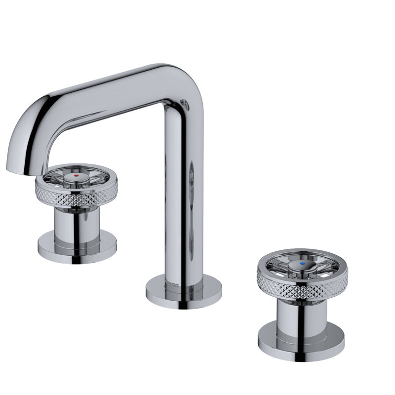 Widespread 2-handle Bathroom Faucet with Drain Assembly, Chrome