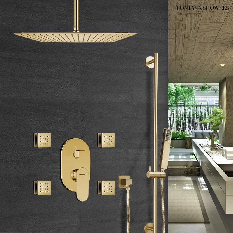 Bravat Three Way Concealed Shower Set with Thermostatic Mixer Elegant Customizable Shower Experience