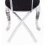 Chaise d'appoint en acier inoxydable avec pieds en forme de X (ensemble de 2)