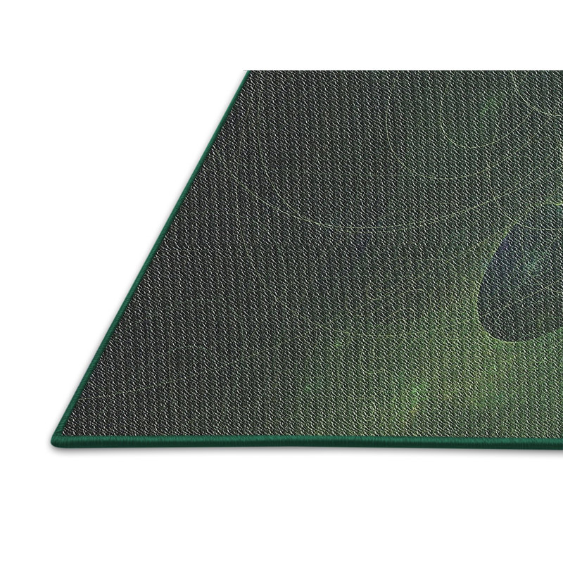 Tapis vert tissé à la machine, Rectangle 7 pi x 9 pi