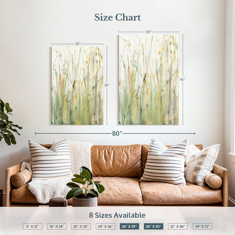 Harnek Spring Grasses, 39" H x 26" W
