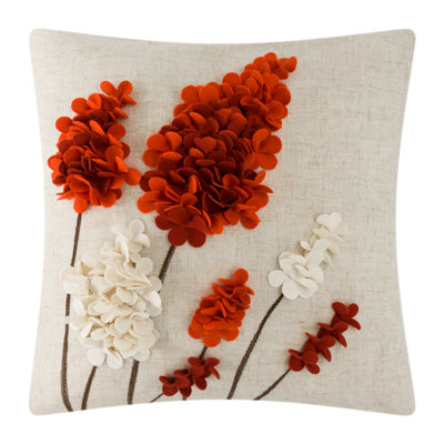  Housse de coussin en lin Appliqued