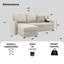 Canapé-lit modulaire Maumelle-1047531254