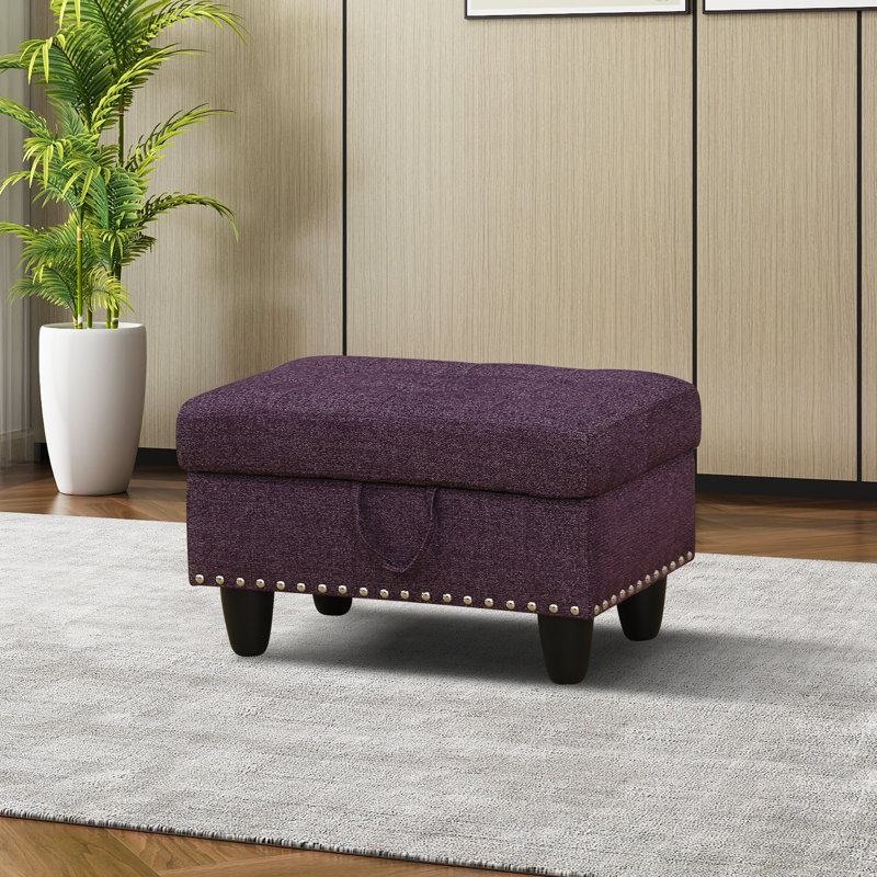 Linen Storage Ottoman Living Room, Amaranth