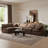 Itala Velvet L-Shaped Sectional Reversible-94482466
