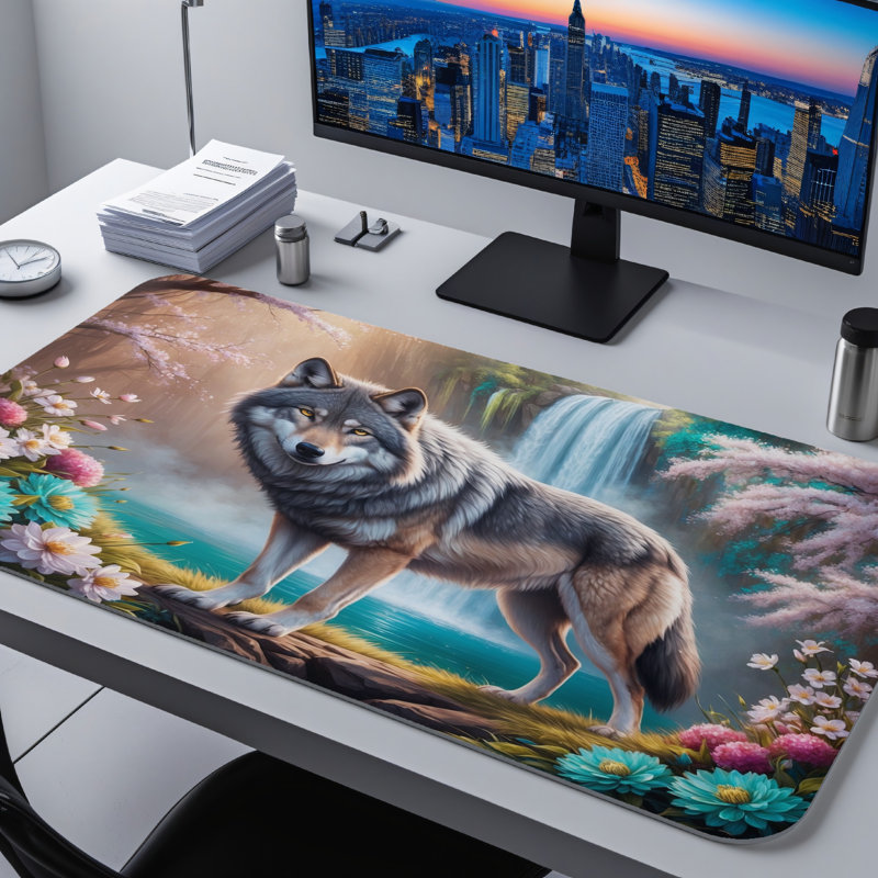 Polyester Desk Pad, 14.4x12.1