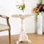 Table basse décorative, table à piédestal antique, plateau en bois massif avec base MGO pour le salon