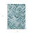 3' X 5' Teal Blue Aqua And Ivory Geometric Washable Indoor Outdoor Area Rug