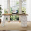 Bureau de direction 55 pouces Farmhouse, grand bureau d'ordinateur