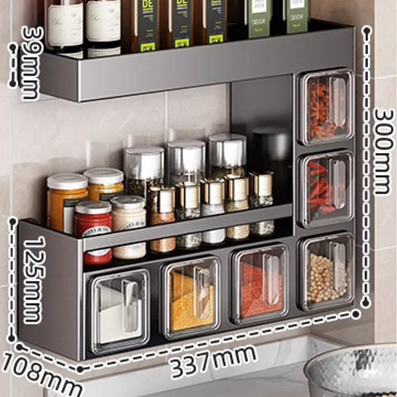 Kitchen Spice Rack Wall Mount/Countertop Kitchen Spice Rack Organizer