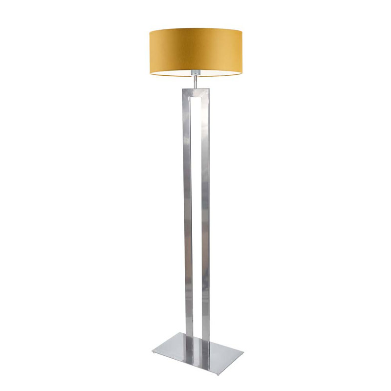 Artimizia 161cm Traditional Floor Lamp, Silver, Mustard