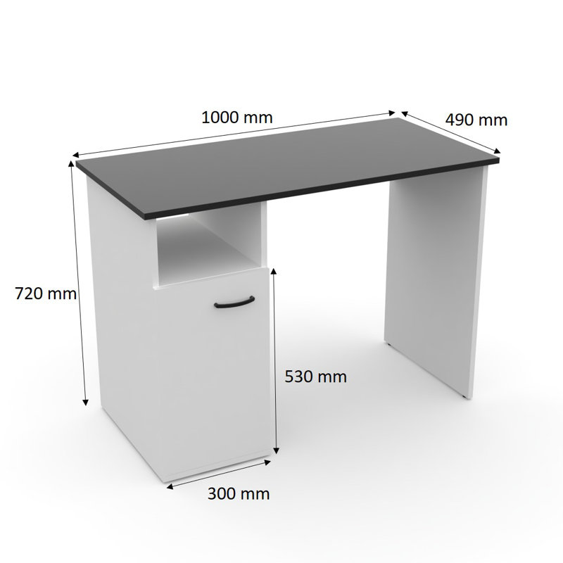 Brooklyn-Lee Writing Desk, Black