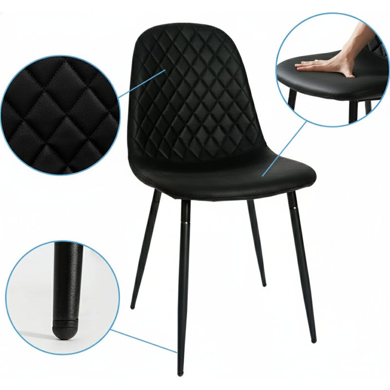 4 - Person Dining Set, 75cm H x 140cm W x 80cm D