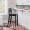 Tabouret de bar et de comptoir en bois massif Keyesport