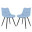 Ensemble de 2 chaises de salle à manger en similicuir avec dossier ergonomique, coussin en mousse épaisse et pieds en métal robustes pour un confort et un soutien à long terme.-1054973101