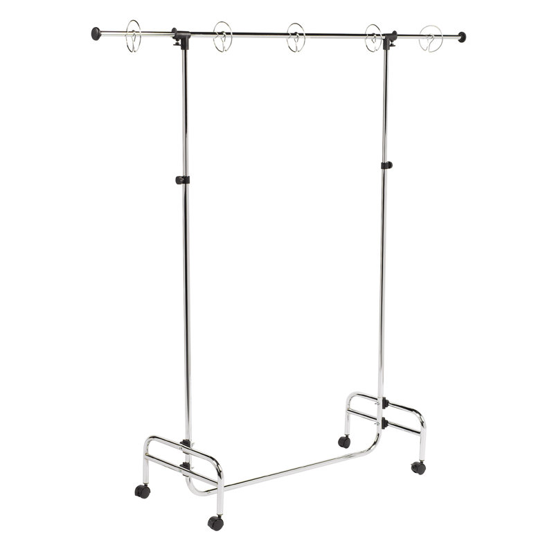 Adjustable Chrome Pocket Chart Stand with Locking Casters