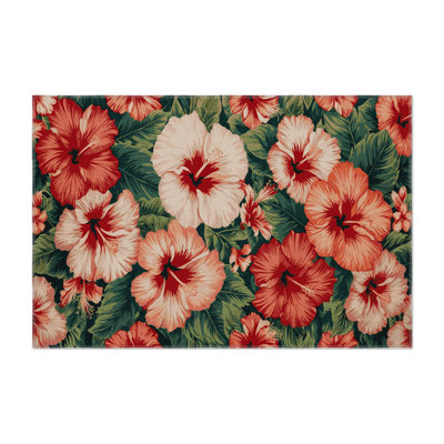 Tapis d'intérieur et d'extérieur brun Botanical