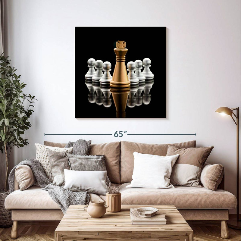Senne Golden Chess King, H 39 po x l 39 po