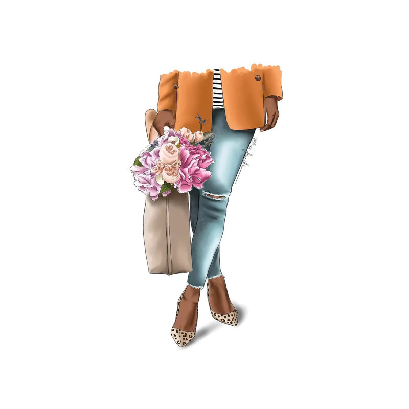 Outfit Goals by Elza Fouche - Painting on Canvas, 30.48cm H x 20.32cm W x 1.91cm D, Wrapped Canvas