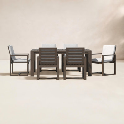 Joly 87" Eucalyptus Patio Dining Set