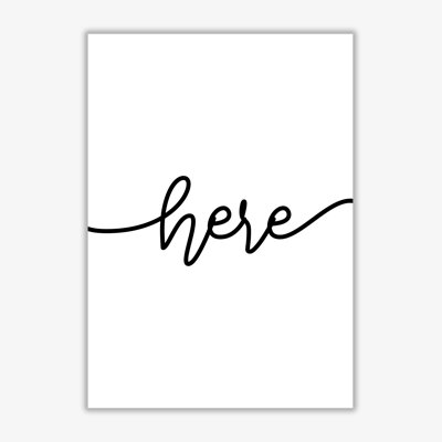 Here by Pixy Paper - Single Picture Frame Print