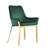     Pangea Home Hudson Tufted Upholstered Arm Chair - Dining Chairs Set of 2 – Modern Upholstered Accent Chairs for Kitchen, Dining Room, Living, or Breakfast - Green Velvet with Gold Legs-33064610-33064612
