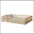 Queen Size Floor Bed With Fence,Door,Rubber Wood Floor Bed With Safety Guardrails,Natural-1334531326-1334531301