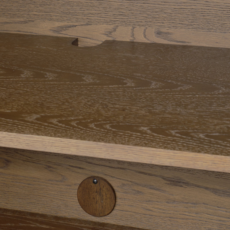 Landmark Solid Wood Storage Cabinet, Brown Sugar Oak