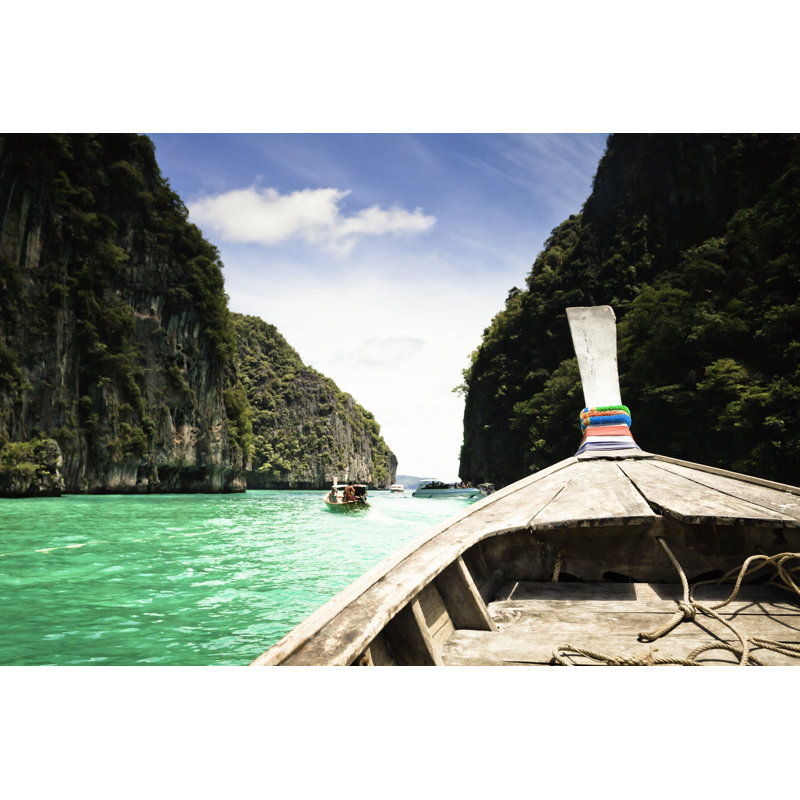 Thai Boat Sailing 1 Piece Wrapped Canvas Wall Art, 20cm H x 30cm W x 3.8cm D