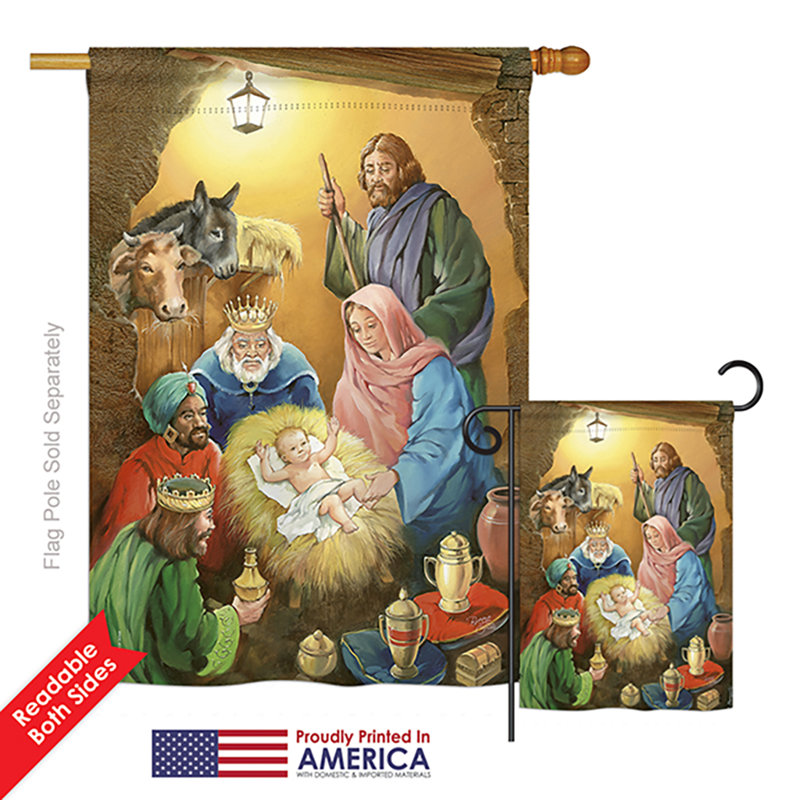 Double Sided Polyester Christmas Flag Set
