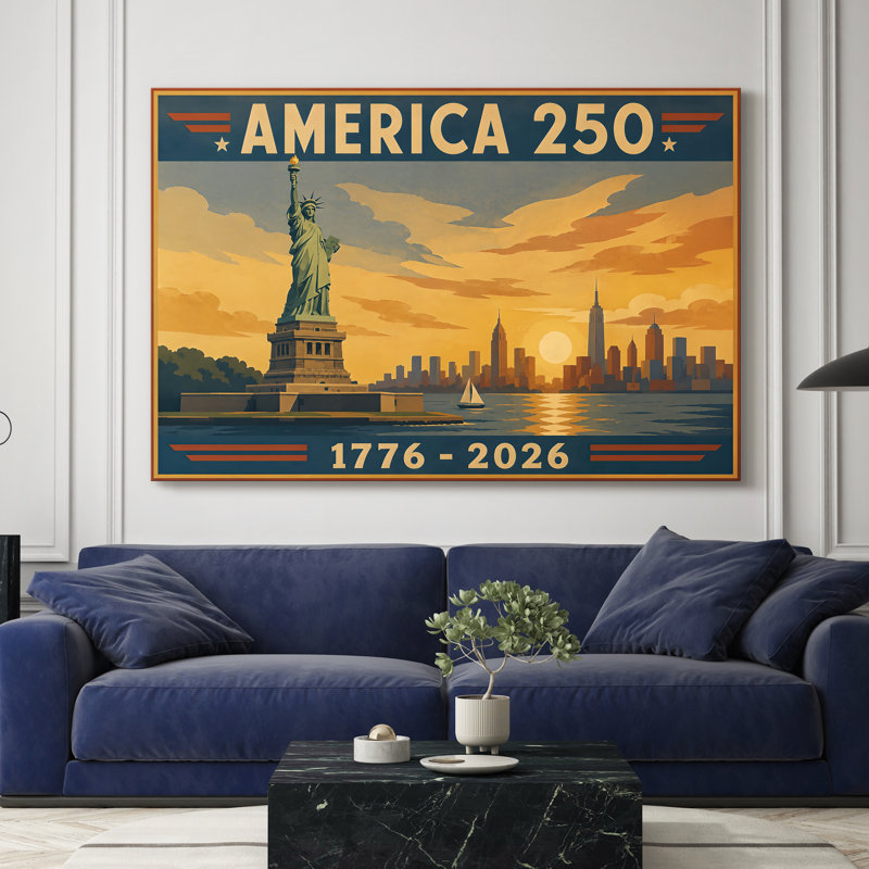 Liberty, affiche de voyage, toile tendue tendue sur châssis - prête à être accrochée, 30X40