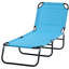 Chaise longue de piscine pliante Outsunny, chaises de bronzage d'extérieur avec dossier inclinable à 5 niveaux, structure en acier pour la plage, la cour et le patio-2058084345