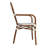 Comeaux Stacking All-Weather Commercial Paris Chairs with Arms and Metal Frames-1034405911