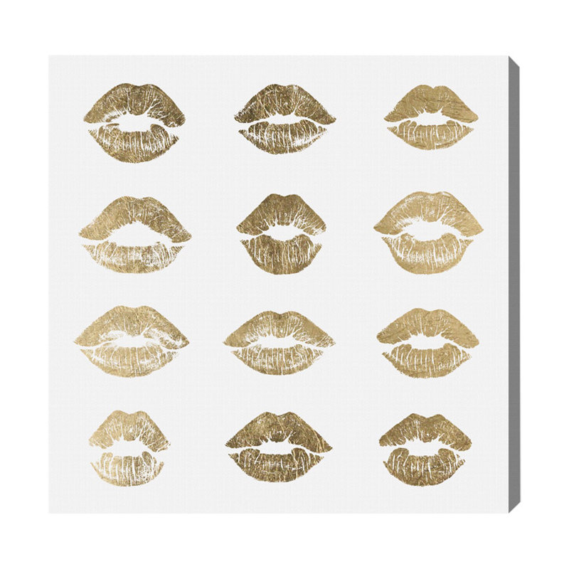 24k Kisses - Floater Frame, impression sur toile, H 12 po x l 12 po