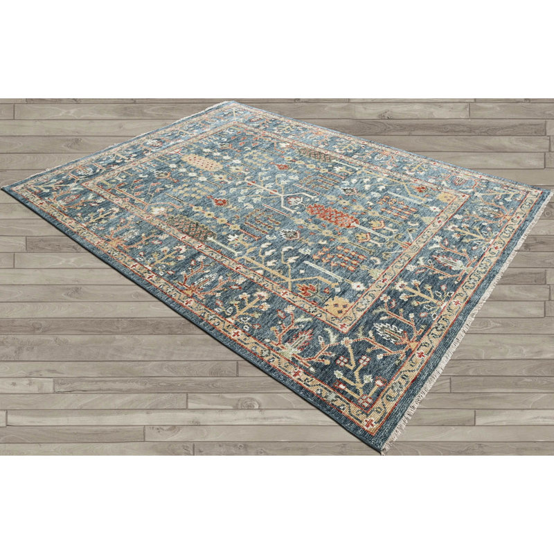 Tapis intérieur / extérieur en laine One-of-a-Kind, Rectangle 8 pi 7 po x 11 pi 10 po