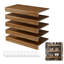 Couvre-tablettes en métal 5 pièces à grain de bois durables et robustes décoratifs et esthétiques qui agrandissent l'espace de rangement