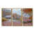 Toile avec cadre flottant or