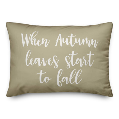  Quand les feuilles d'automne commencent à tomber Coussin lombaire