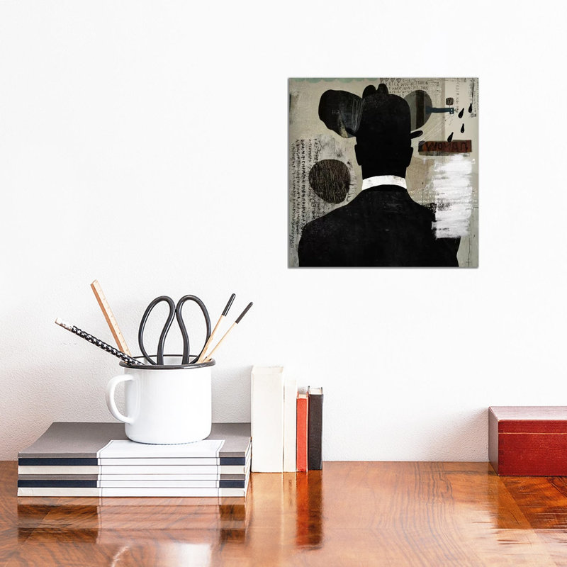 «Mystery Man» par Nikki Chu - reproduction, Toile tendue, H 12 po x l 12 po x P 0,75 po