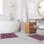 Sandcliff Checkered Cotton Non-Skid Machine Washable 2 Piece Bathroom Rug Set-1182882581