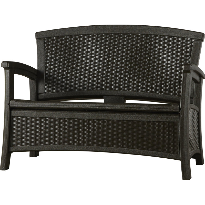 Elements 47'' Resin Outdoor Loveseat, Java