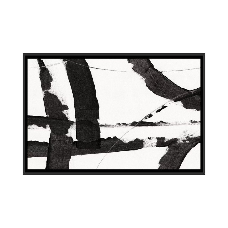 «Obsidian Harmony I» par Timothy O 'Toole, reproduction sur toile tendue sur toile, H 32 po x l 48 po, Toile encadrée, Noir