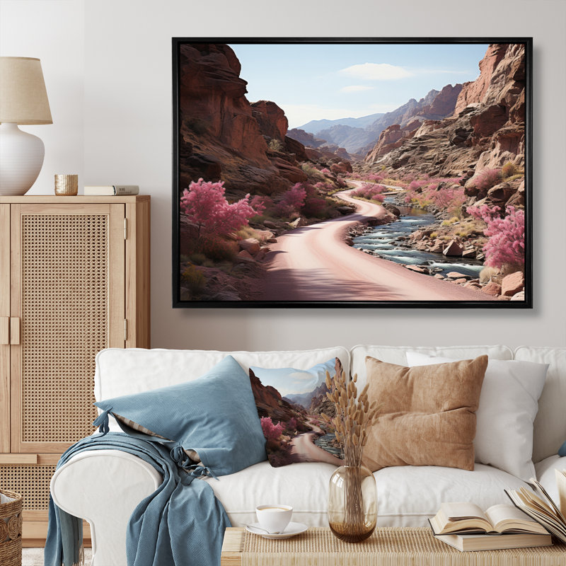 Canyon Endless Journey IV sur toile, Cadre flottant noir, H 12 po x l 20 po x P 1 po