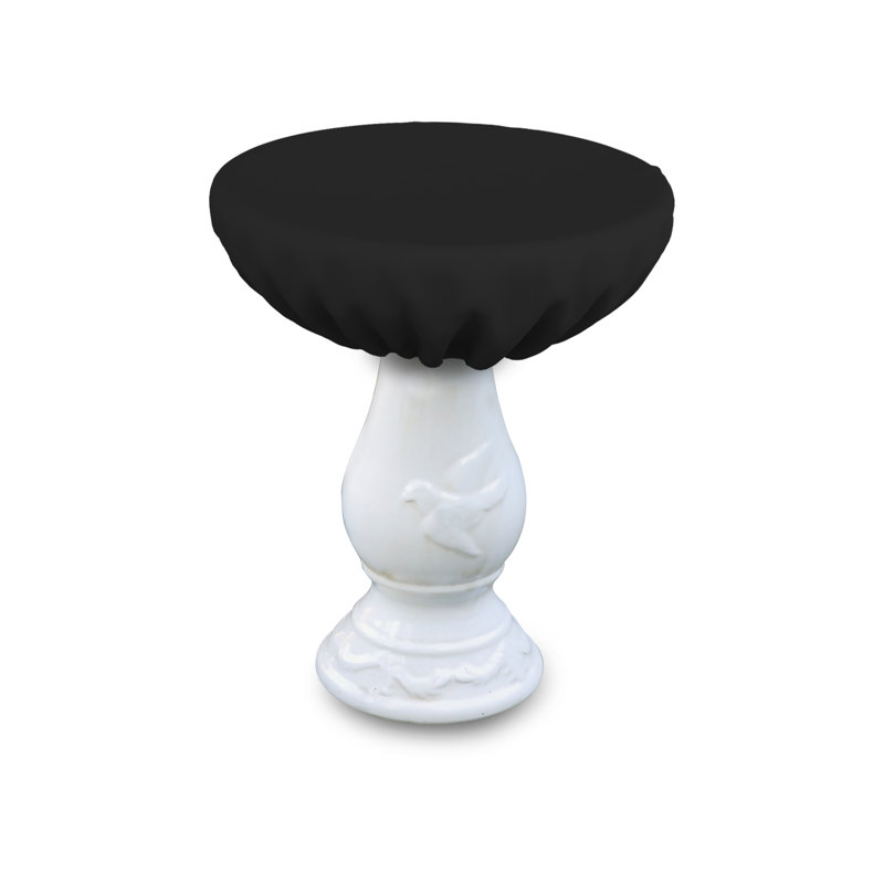 High Density Outdoor Waterproof Bird Bath Cover, Protective Garden Bird Bath Cover with Drawstring, 18" H x 21" W x 1" D 