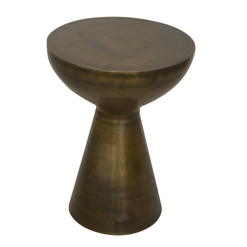 Beatrix Pedestal End Table, Bronze